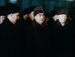 Soviet made propaganda film of Brezhnev's visit to Cuba Stock Footage