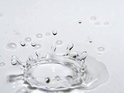 Droplet Falling against White Background, Slow motion Stock Footage