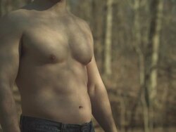 HD CRANE: The male figure Stock Footage