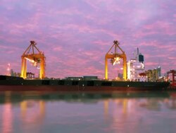 Timelapse Contrainer ship Stock Footage