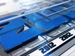 Abstract 2012 Background Loop - Blue (Full HD) Stock Footage