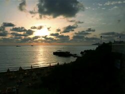 Sunrise At Holiday Resort Stock Footage