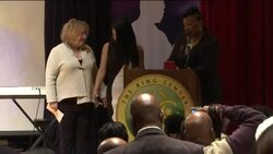 Daughter Calls MLK "The apostle of non-violence" News Clip