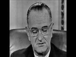 CAN 060 PRESIDENT JOHNSON'S TELEVISED ADDRESS TO THE NATION FROM WASHINGTON DC News Clip