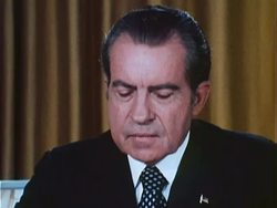 Nixon's First Watergate Speech - Part 6 of 9 Stock Footage