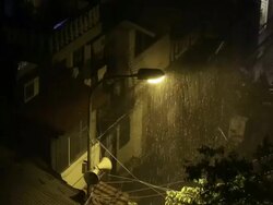 HD Video of Thunderstorm in Hanoi, Vietnam Stock Footage