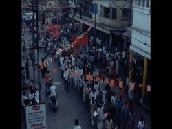 SYND 4/5/80 MAY DAY RALLY AND ANTI-US MARCH News Clip