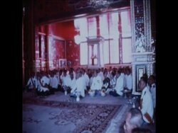 SYND 20-4-74 KING SAVANG VATTHANA MEETS PRINCE SOUPHANOUVONG OF LAOS News Clip