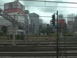 Slow motion shot of view from window. Stock Footage