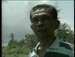 Day and night shots of volcanic eruption and evacuation News Clip