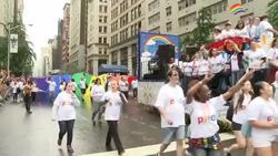 2015 NYC Gay Pride Parade Stock Footage