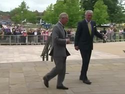 Prince Charles visited the Royal Shakespeare Company Theatre in Stratford-Upon-Avon News Clip