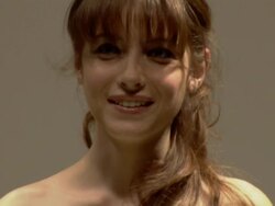 CU TD Woman wearing strapless wedding dress and holding bouquet of white roses / London, England, UK Stock Footage