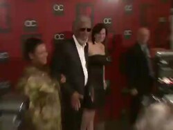 Morgan Freeman and guests at the The Cinema Society & OC Concept Host A Screening Of 'Red'  Stock Footage