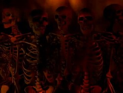 (Loop) Halloween Hell Skeletons Stock Footage