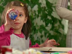 HD: Little Girl Doing Art Stock Footage