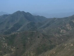 A small portion of the Great Wall of China.  Stock Footage