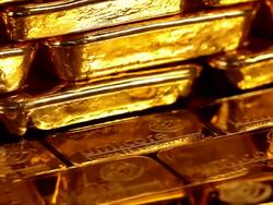CU PAN TD gold ingots / Hanau, Hesse, Germany Stock Footage