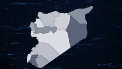 Syria network map Stock Footage