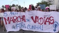 CLEAN : Brazilians strip off to expose violence against women News Clip