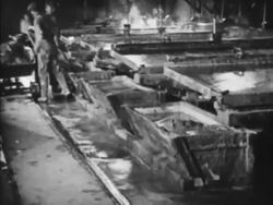 Gold bearing quartz is washed Stock Footage