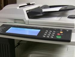 HD Copy Machine Scanning and Printing Stock Footage
