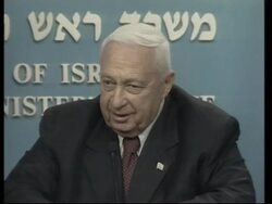 Powell meets Sharon, presser, demo News Clip