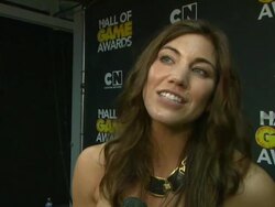INTERVIEW: Hope Solo at Cartoon Network Hosts Second Annual Hall Of Game Awards on 2/18/12 in Santa Monica, CA. Stock Footage