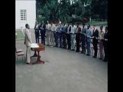 UPI CUTS 21 4 80 MUGABE'S CABINET SWEARING-IN CEREMONY News Clip