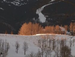 Telluride's snowy countryside Stock Footage