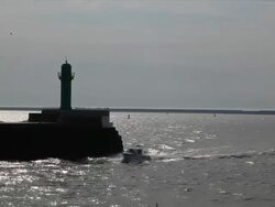 Harbour entrance Stock Footage