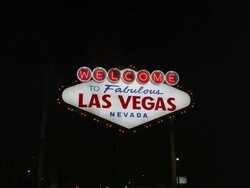 Las Vegas sign at night, USA Stock Footage