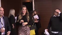Fans gather ahead of fan meet and greet with Khloe Kardashian and the star talks about new clothing line Instructional Video