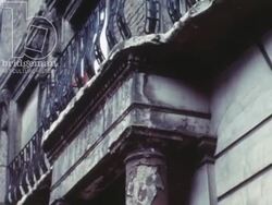 Somewhere Decent to Live 1967 part 3 - shots of houses in disrepair, kids playing on street in working class neighbourhood, demolition of old houses Stock Footage