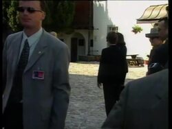 Bush and Putin's first meeting, handshake, soundbites. News Clip