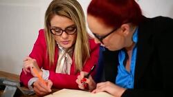 Women working together Stock Footage