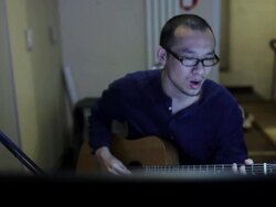 Playing the guitar Stock Footage