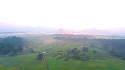 Karst area of the sunset,Guilin,China Stock Footage