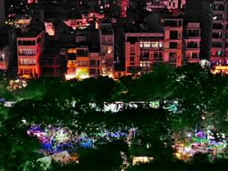 Ho Chi Minh city at night Stock Footage