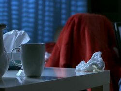 HD: Sick Man Using Digital Tablet At Night Stock Footage