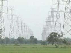 High-voltage tower Stock Footage