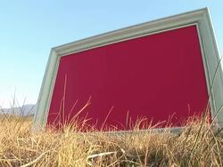 HD: Message Board On A Meadow Stock Footage