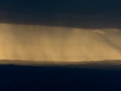 Rain Fall At Sunset News Clip