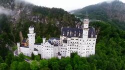 Bavaria Landmarks - Neuschwanstein Castle Stock Footage