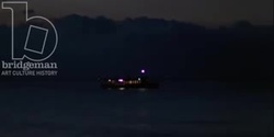 Ferry in the night Stock Footage