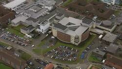 Aerials of Stoke Mandeville Hospital News Clip