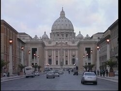 REPLAY  Early morning prayers in St Peter's Square, newspapers News Clip