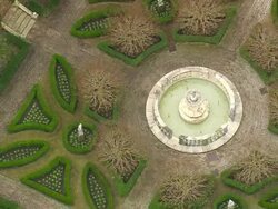 MS AERIAL ZO Shot of Fort Raleigh and Roanoke Gardens / North Carolina, United States Stock Footage