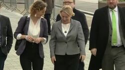 Natalie Bennett Arrives For TV Leaders Debate News Clip