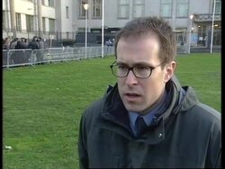 Wrap of events up to the beginning of the trial (all exterior) News Clip